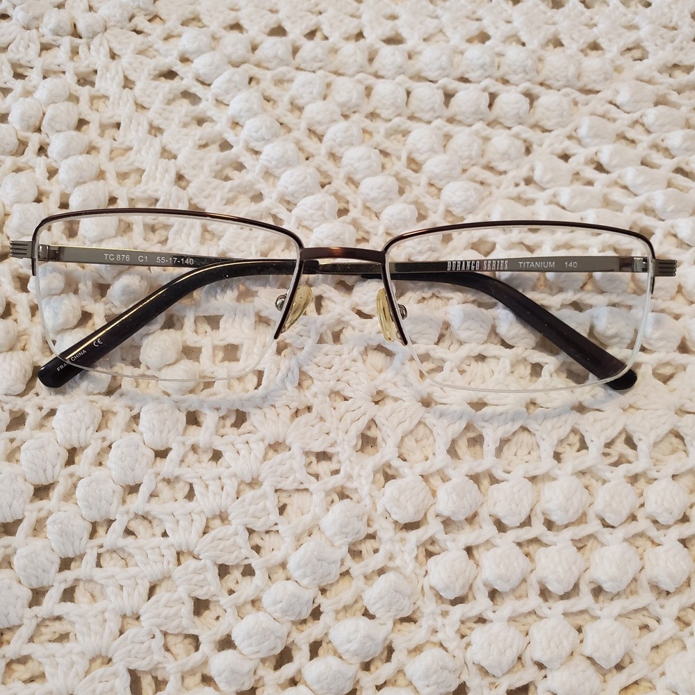 Durango Series TC876‎ Titanium Eyeglasses Frame 55-17-140 Rectangle Unisex